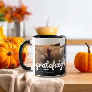 Grateful For My Family Custom Photo Mug