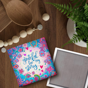 Grateful For My Story Inspirational Quote Trendy Magnet