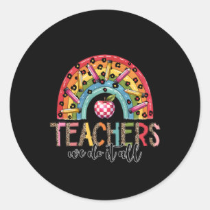 Grateful For Teachers' Dedication And Heart Sticke Classic Round Sticker