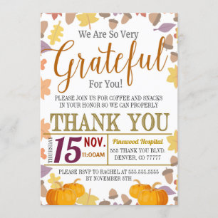 Grateful For You Fall Appreciation Invitation