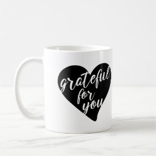 Grateful for you heart friends gift coffee mug