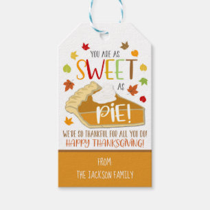Grateful For You Pumpkin Pie Tag