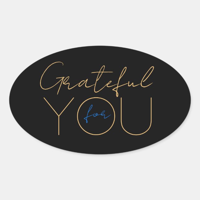 Grateful for You Sticker (Front)