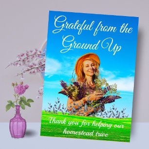 Grateful from the Ground Up Thank You Invitation