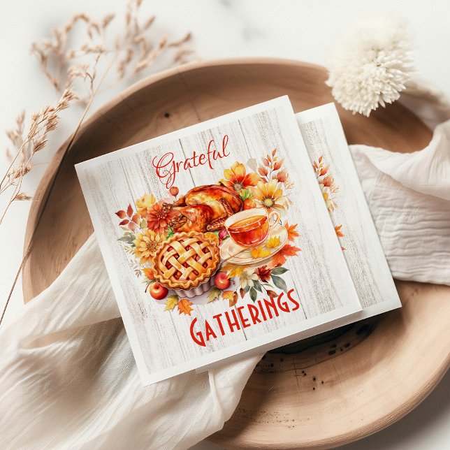 Grateful Gatherings – Thanksgiving Napkin (Creator Uploaded)
