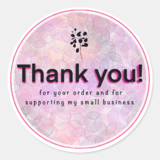 Grateful Gestures: Thank You Card Classic Round Sticker