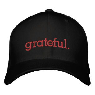 Grateful Gratitude Thanksgiving Embroidered Hat