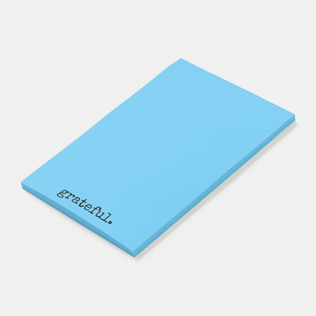 grateful gratitude typography blue post-it notes (Angled)