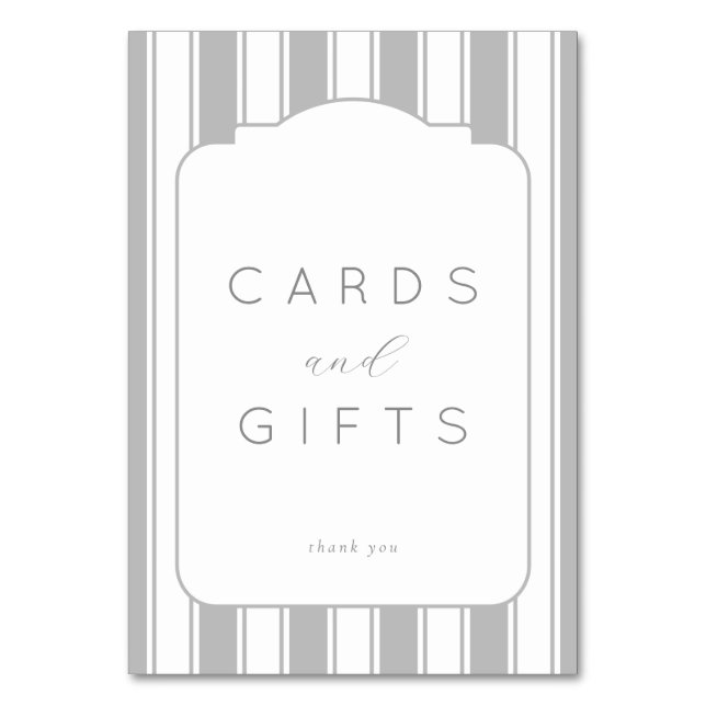 Grateful Gray Minimalist Thank You Card (Front)