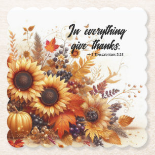 Grateful Harvest & Sacred Verse Paper Coaster