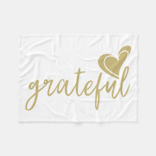 grateful heart fleece blanket