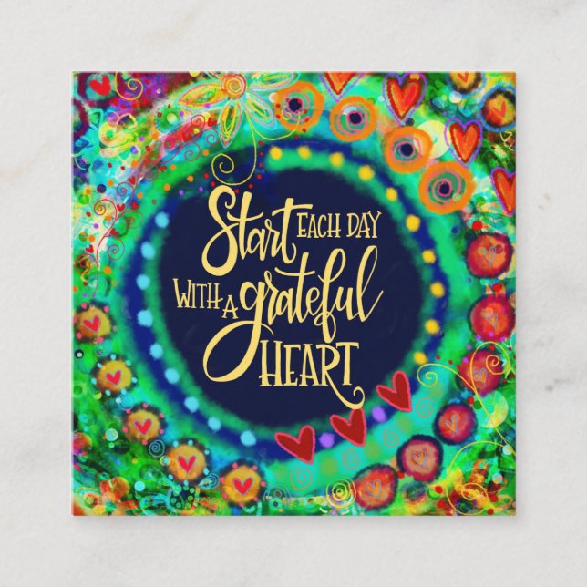 “Grateful Heart’ Inspirivity kindness cards (Front)