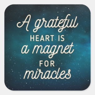 Grateful Heart Magnet for Miracles   Sticker Seal