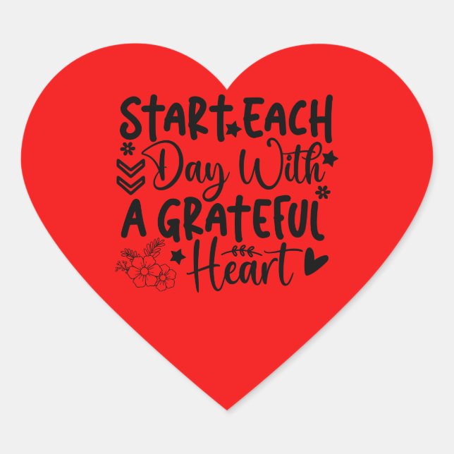 Grateful Heart sticker (Front)