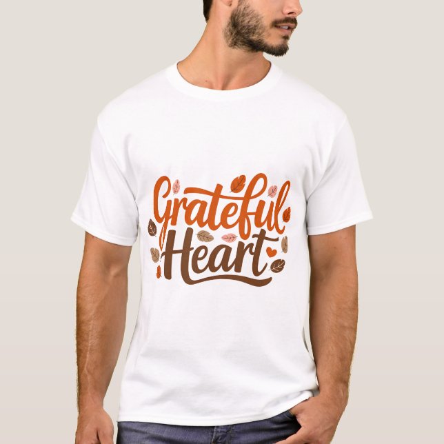 Grateful Heart T-shirt design (Front)