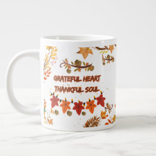 Grateful Heart Thankful Soul Large Coffee Mug