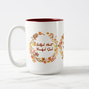 Grateful Heart Thankful Soul Two-Tone Coffee Mug
