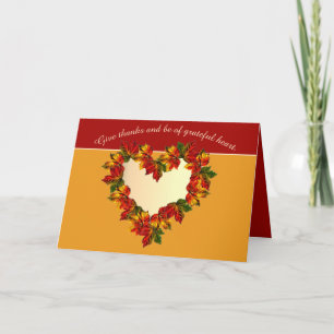 Grateful Heart Thanksgiving Holiday 5"x7" Card