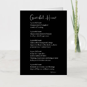 Grateful heart thanksgiving poem foil greeting card