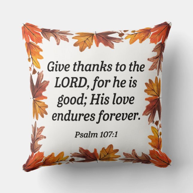 Grateful Heart Throw Pillow (Back)