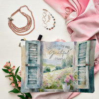 Grateful heart watercolor floral window