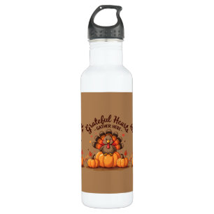 Grateful Hearts Thanksgiving Turkey 710 Ml Water Bottle
