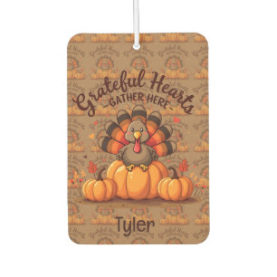 Grateful Hearts Thanksgiving Turkey Car Air Freshener