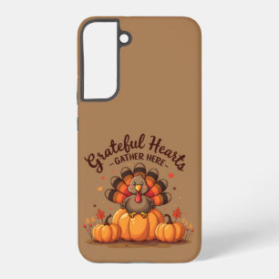Grateful Hearts Thanksgiving Turkey Samsung Galaxy Case