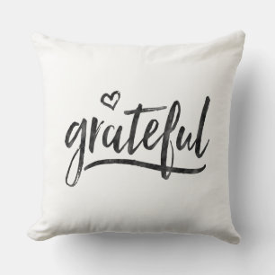 Grateful Minimalistic Custom Background Colour Cushion