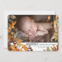 Grateful Photo Birth Announcement