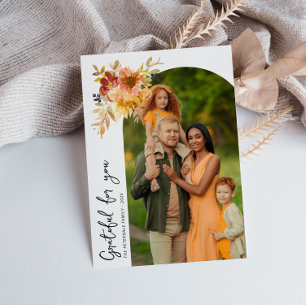 Grateful, photo thanksgiving greeting card