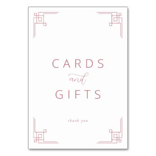 Grateful Pink Minimalist Thank You Card