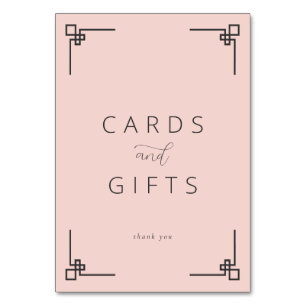 Grateful Pink Minimalist Thank You Card