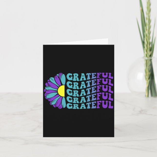Grateful Prevention Awareness Suower Card (Front)