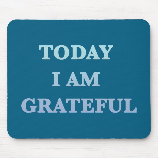 Grateful Retro Sunset Gradient Typography Mouse Pad (Front)