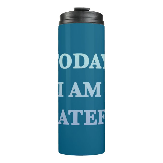 Grateful Retro Sunset Gradient Typography Thermal Tumbler (Front)