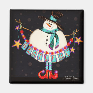 “Grateful Snowman ”  Inspirivity Magnet