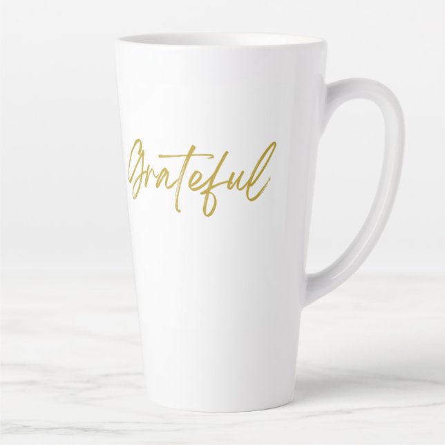Grateful Tall Latte Mug (Right)
