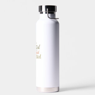 Grateful Thankful Blessed Fall Quote  Autumn Thank Water Bottle