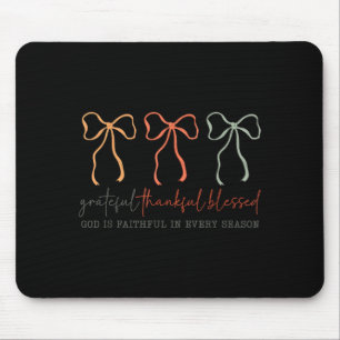 Grateful Thankful Blessed Gods Faithful Christian Mouse Pad