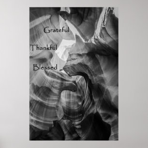 Grateful thankful blessed poster