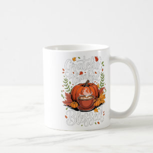 Grateful Thankful Blessed Pumpkin Coffee Fall Than Mug