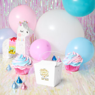 Grateful, Thankful, Blessed Typography Family name Favour Box