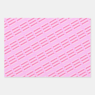 Grateful, Thankful, Gratitude Quote, Pink, Holiday Wrapping Paper Sheet
