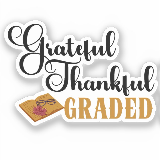Grateful Thankful Lesson Planned - Funny Teacher (Front)
