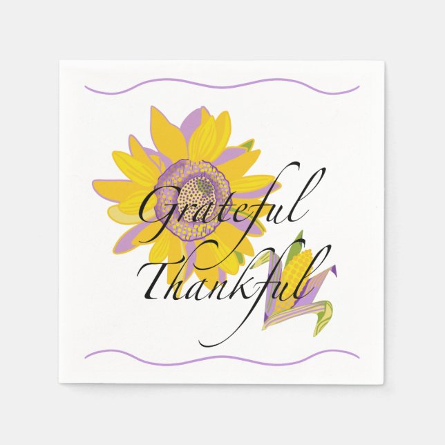 Grateful Thankful Napkin (Front)