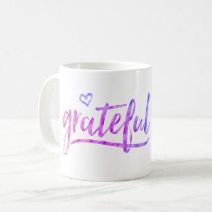Grateful Watercolor Coffee Mug