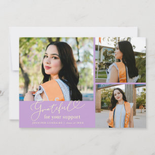 Grateful Wisteria Multi Photo Graduation Announcement