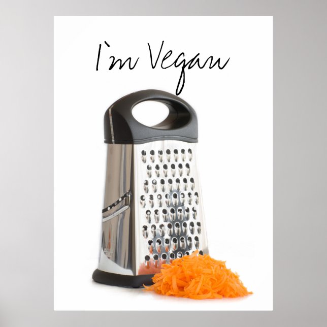 Grater and grated carrot poster (Front)