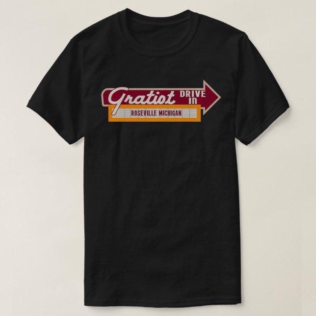 Gratiot Drive In (Roseville MI)  T-Shirt (Design Front)